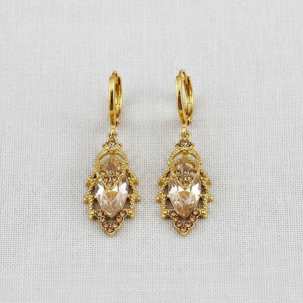 camilla dovey - Purple Zircon Leaf Ear Cuff Earrings