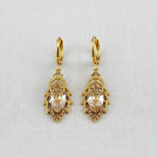camilla dovey - Purple Zircon Leaf Ear Cuff Earrings