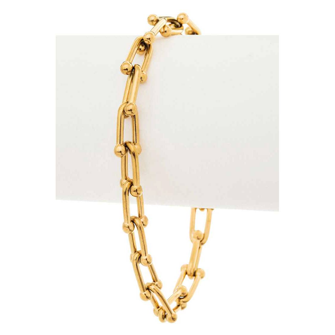 Artini Accessories - Stainless Steel Link Chain Bracelet: Silver