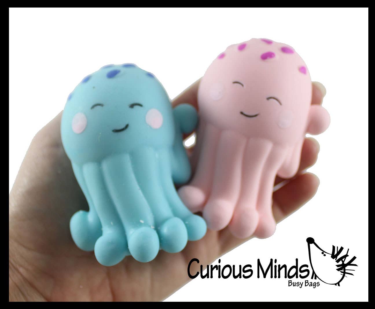 Curious Minds Toys - 1 Jellyfish Soft Cream Doh Filled Stress Ball - Squishy