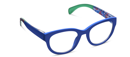 Peepers - Bee (Blue Light): Blue/Floral / Reading / 2.00