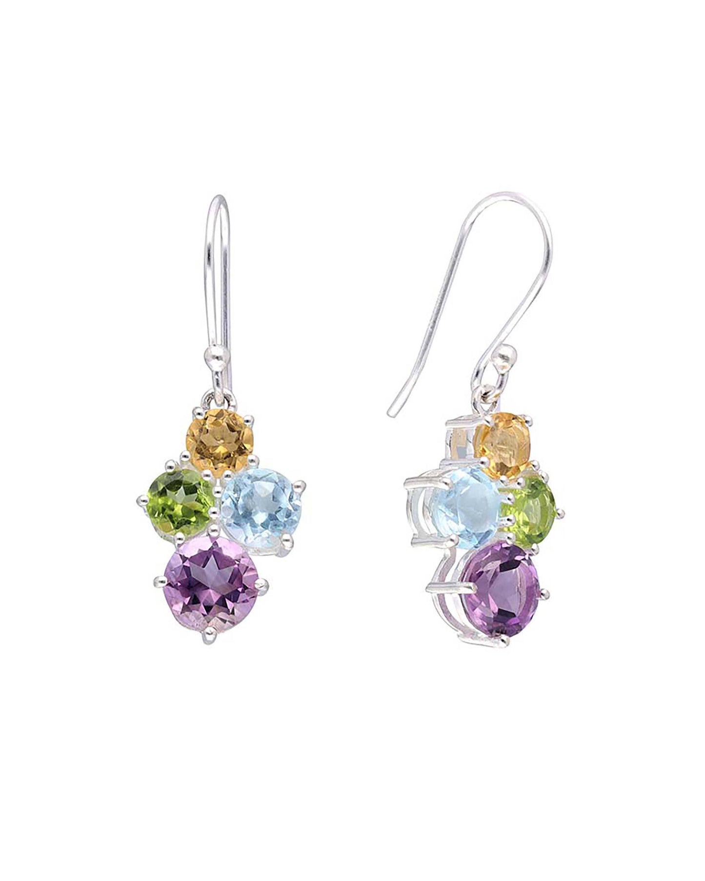 Tiramisu - 925 Sterling Silver Multi Gemstone  Earring