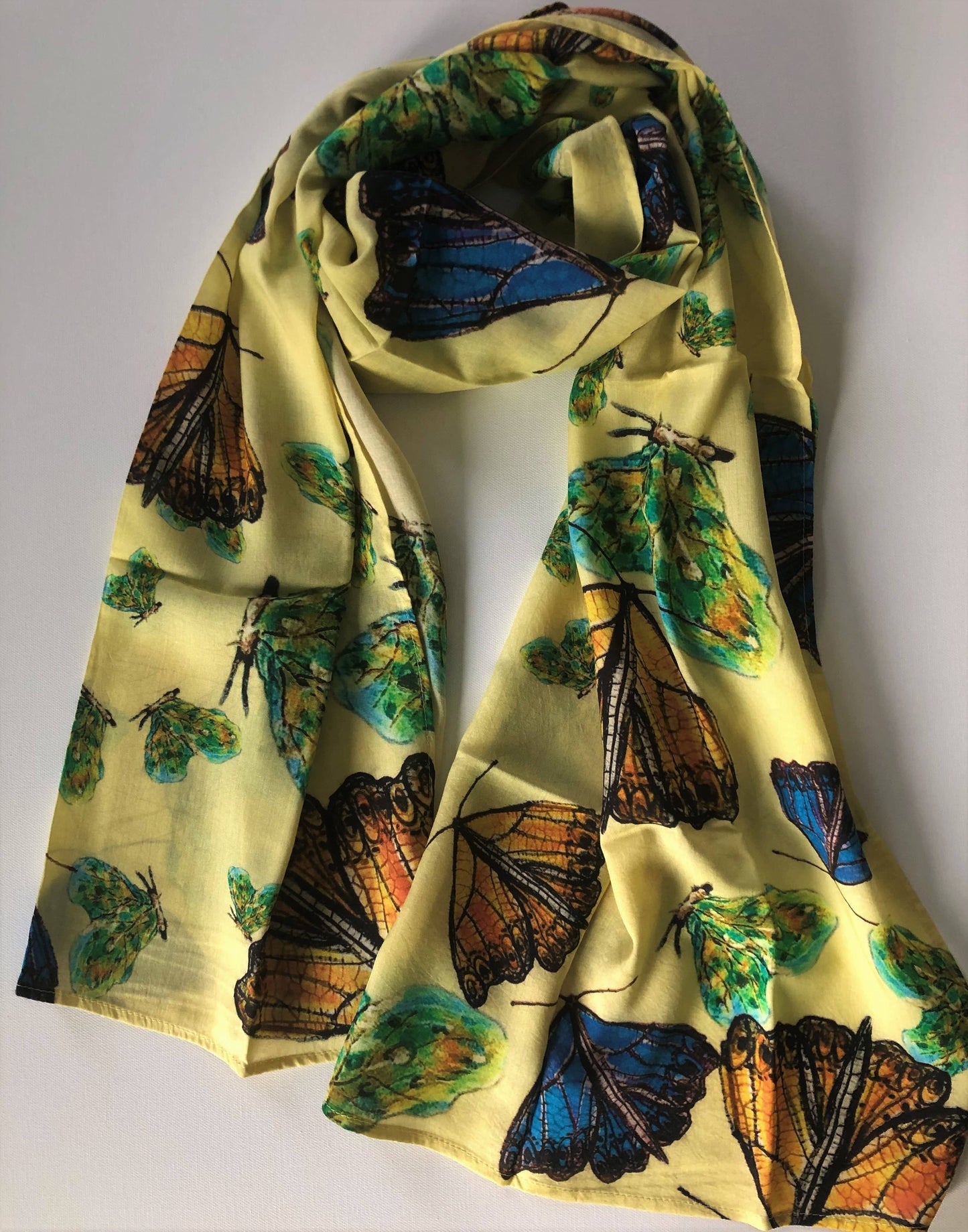 NINA J - Butterfly Creation Cotton Scarf