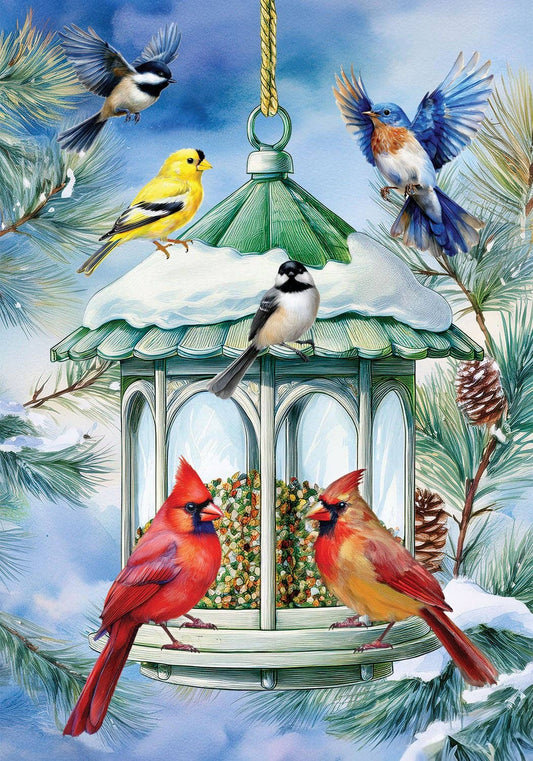 Custom Decor - Winter Feeder-FM - 12” x 18”