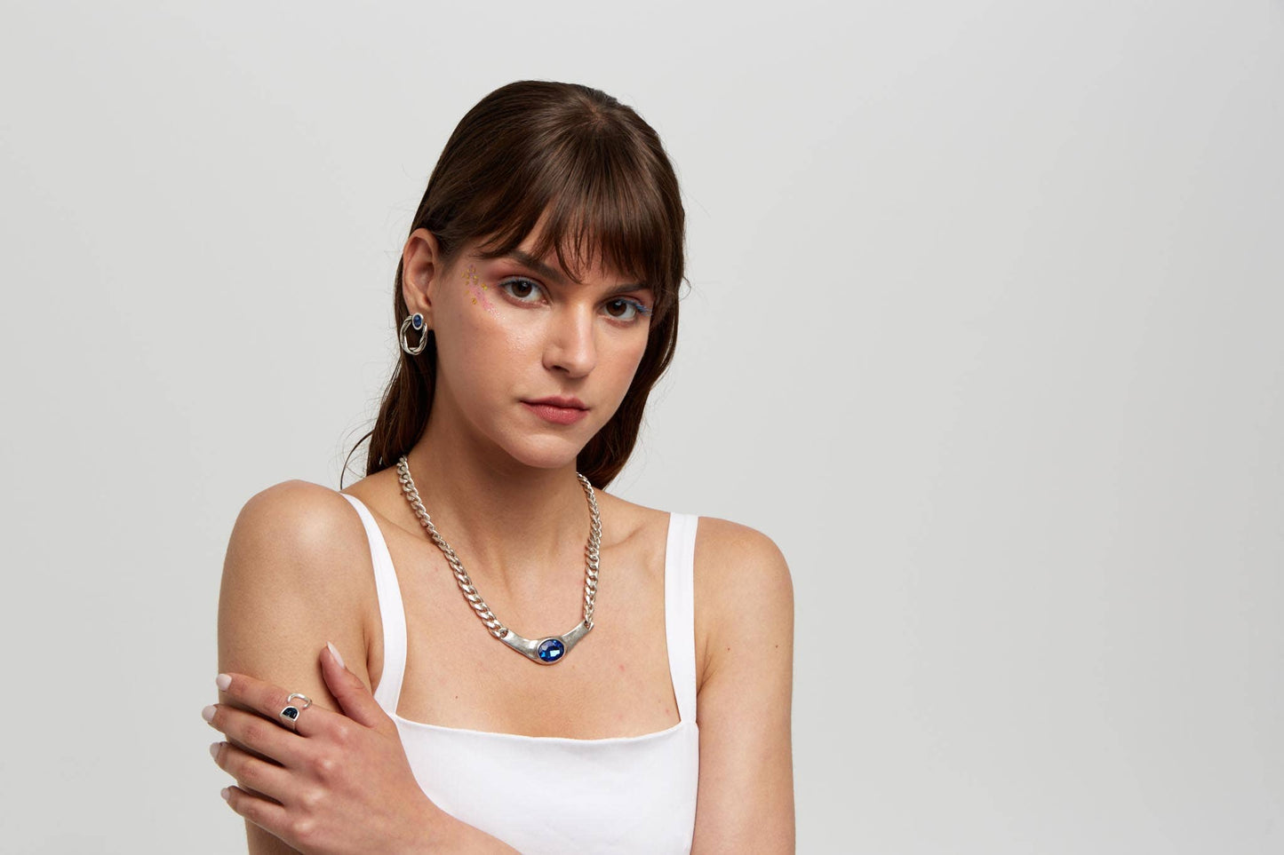 Chanour - Handmade BlueMoon Crystal Brass Ring - 6913