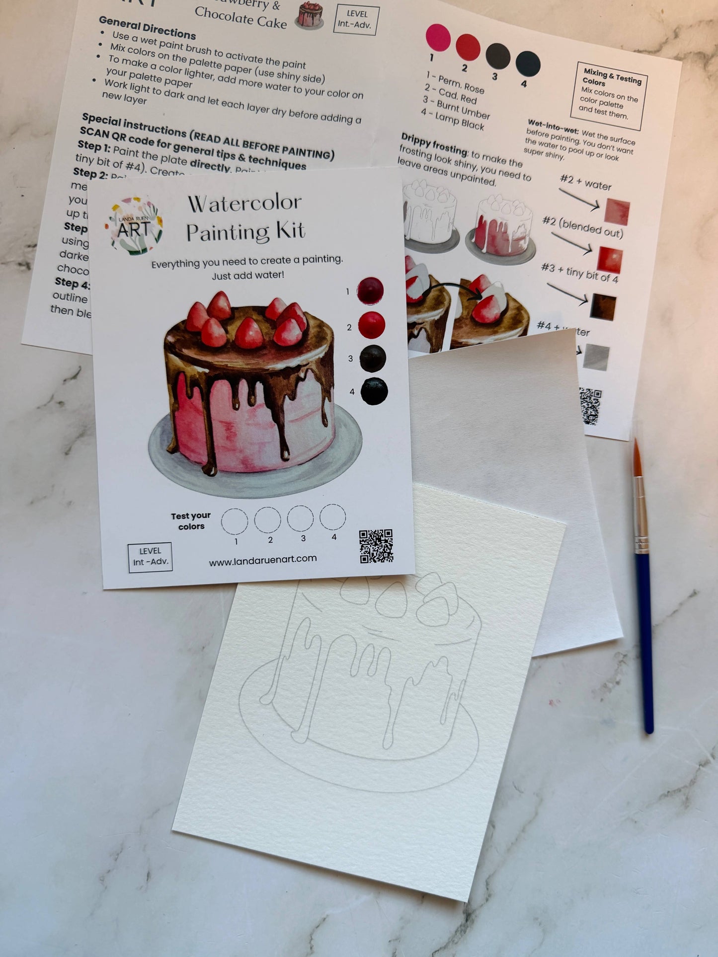 Landa Ruen Art - Cake Watercolor Kit