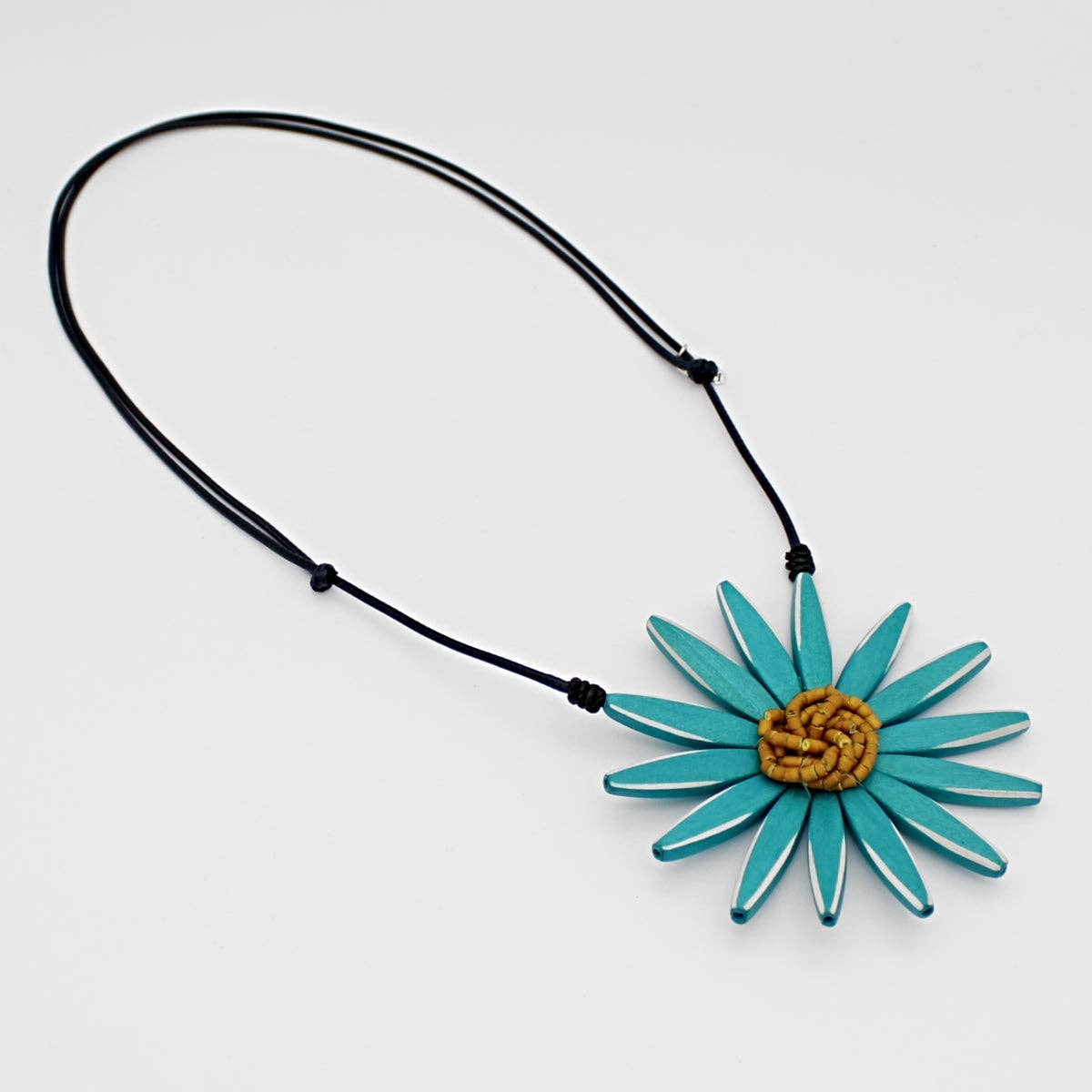 Sylca Designs - Teal Amaya Flower Statement Necklace