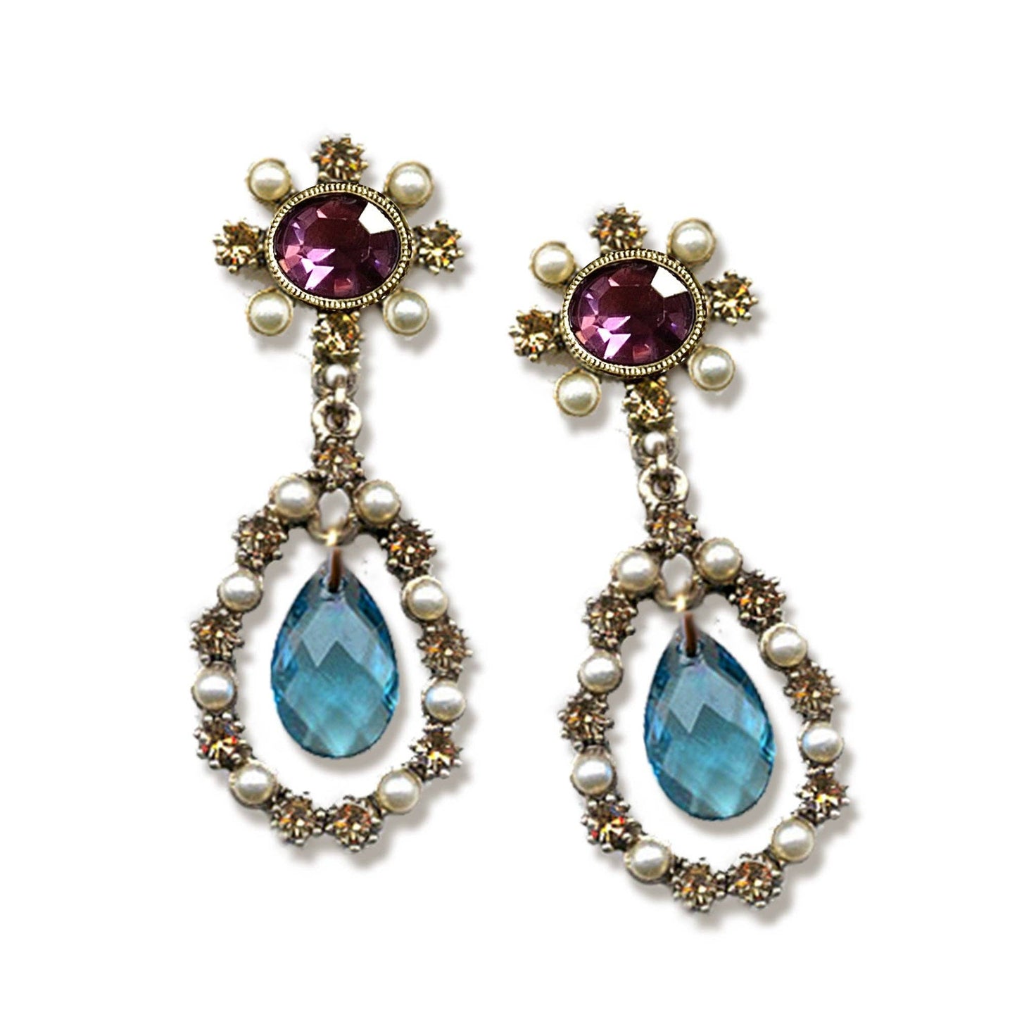 Sweet Romance Jewelry - French Regency Royal Tourmaline Necklace N531: Necklace