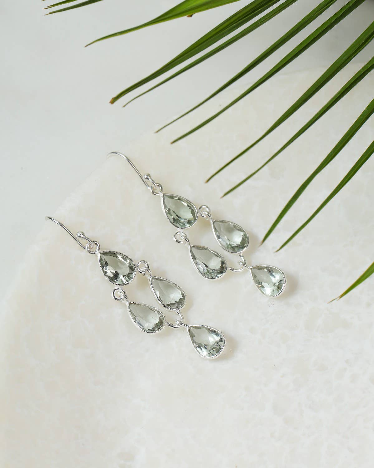 Tiramisu - Green Amethyst 925 Sterling Silver Dangle Earring