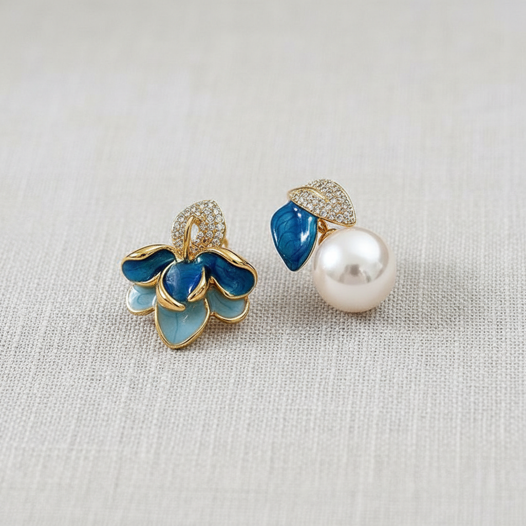 camilla dovey - Vintage Inspired Crystal Flower Earrings