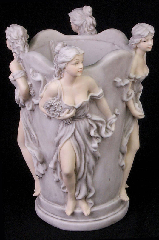 AA Importing - Four Season Themed Lady Vase, Gray