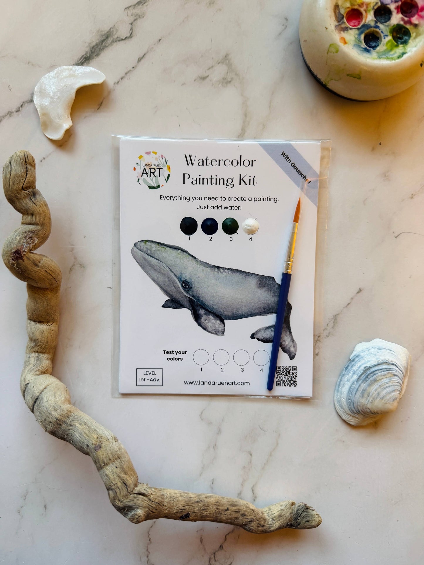 Landa Ruen Art - Whale Watercolor Kit