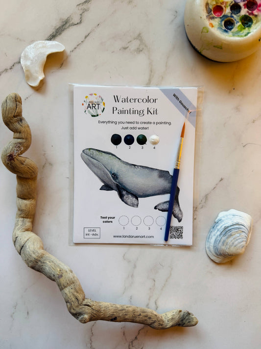 Landa Ruen Art - Whale Watercolor Kit