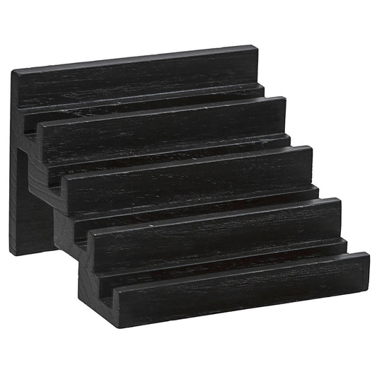 CounterArt/Highland Home/Thirstystone - Black Stair Step Wooden Coaster Holder