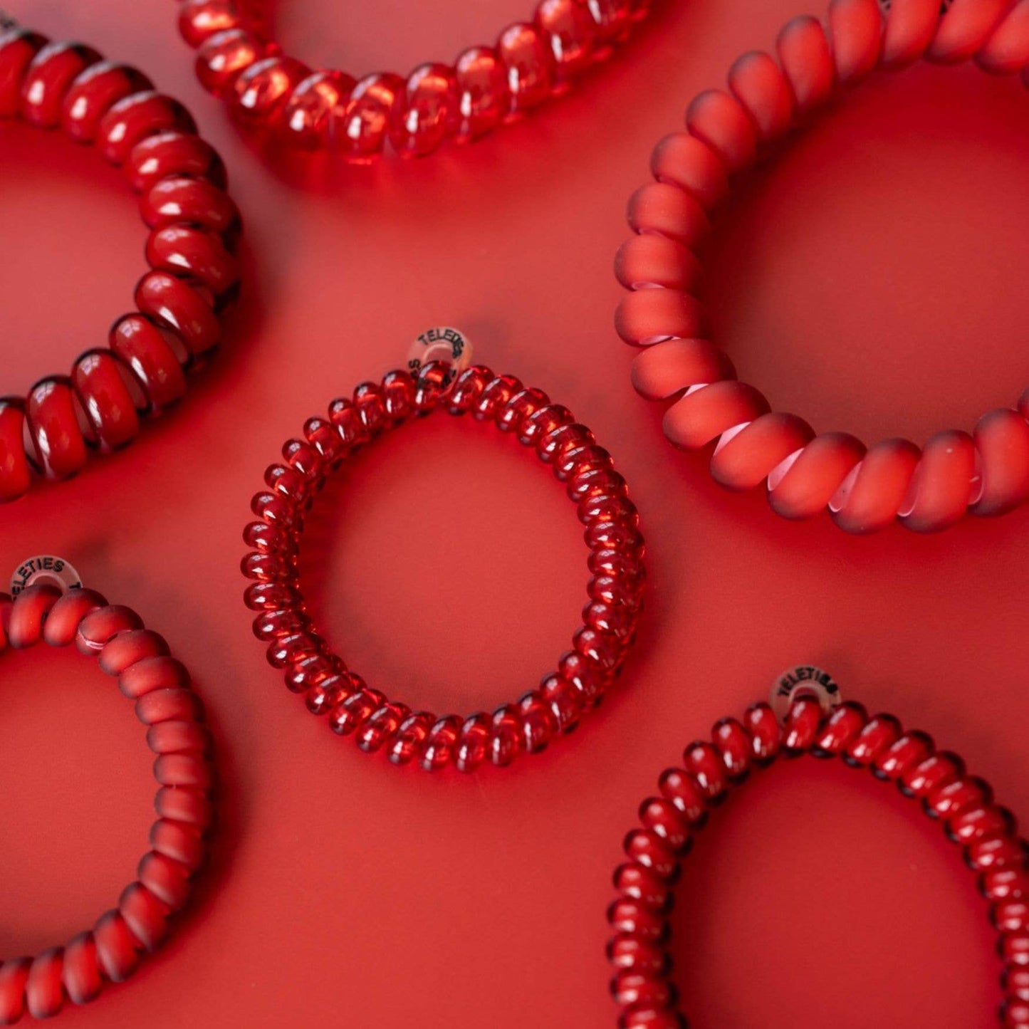 TELETIES - Spiral Hair Coils | Small | Red Carpet Ready Hair Ties