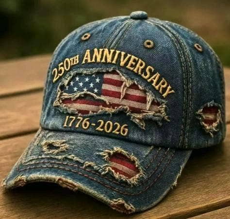 MKS America - 250th Anniversary USA Flag Embroidered Baseball Cap: DarkBlue / M