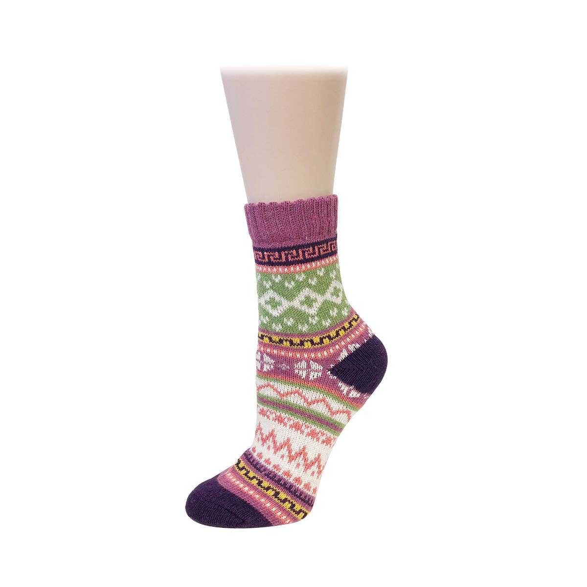 Wrapables.com - Wrapables Women's Thick Winter Warm Wool Socks (Set of 5): Boho