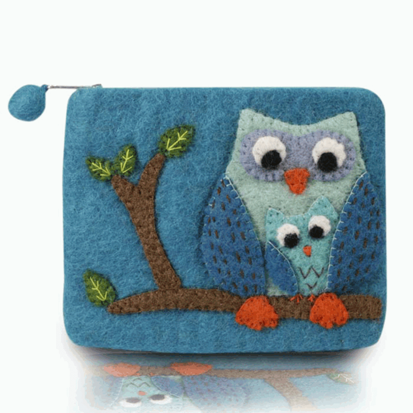 BNB Crafts Inc. - Owl on the Tree Theme Coin Purses: Green