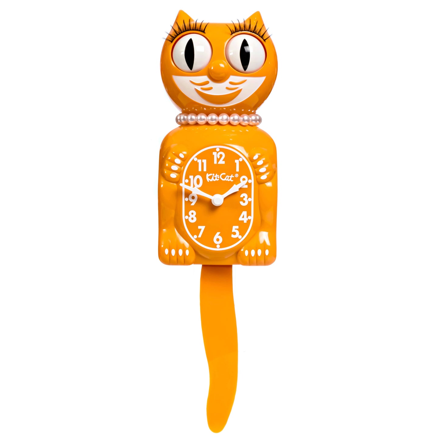 Kit-Cat Klock - Festival Orange Lady Kit Cat Klock