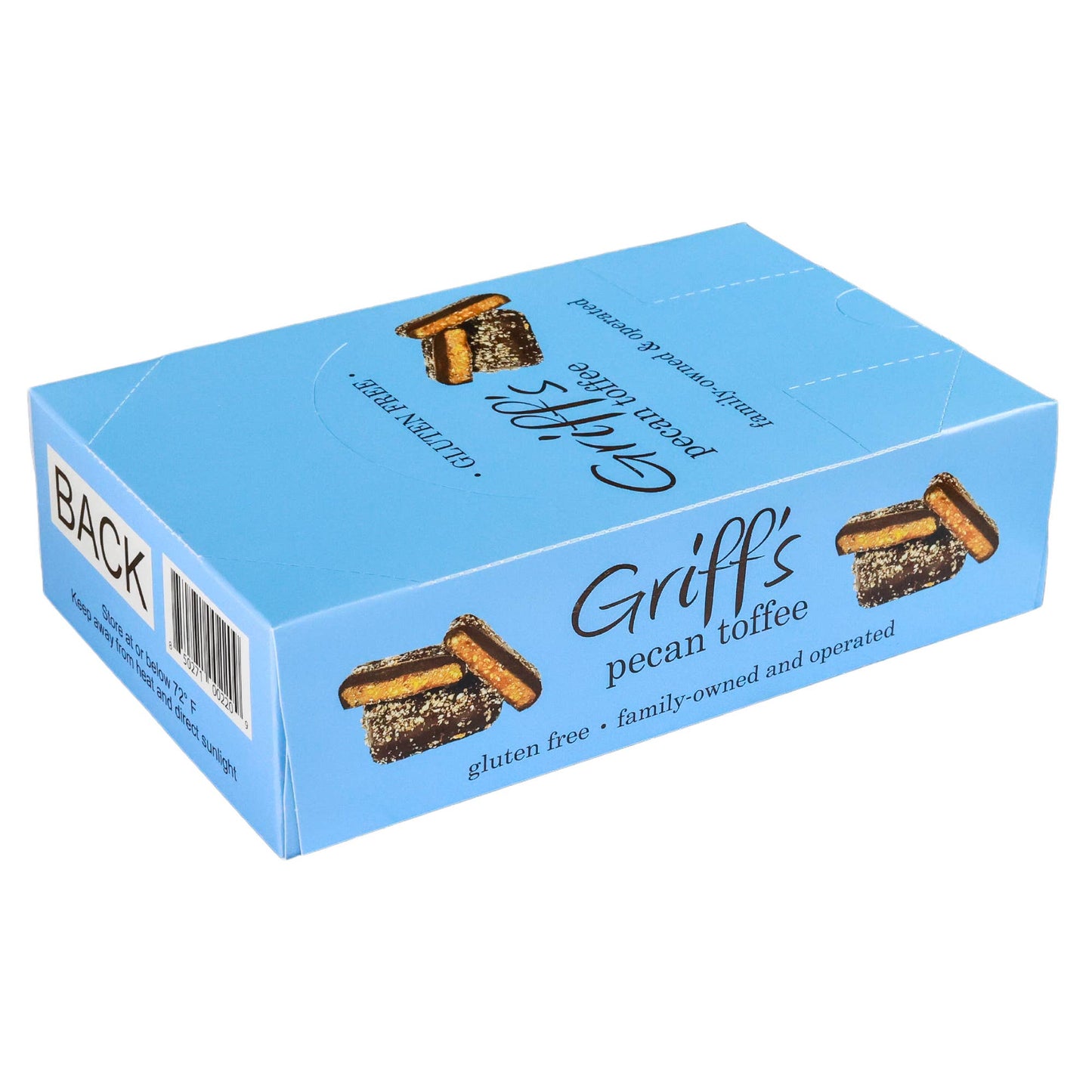 Griff's Toffee - Griff's Pecan Toffee - 1oz Dark Chocolate Toffee