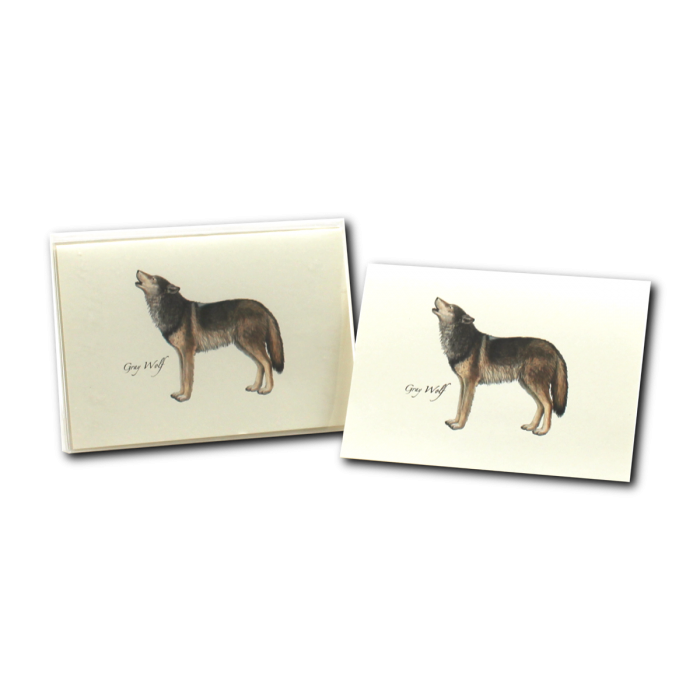 Earth Sky + Water - Gray Wolf Notecard Set, 8 Cards & Envelopes