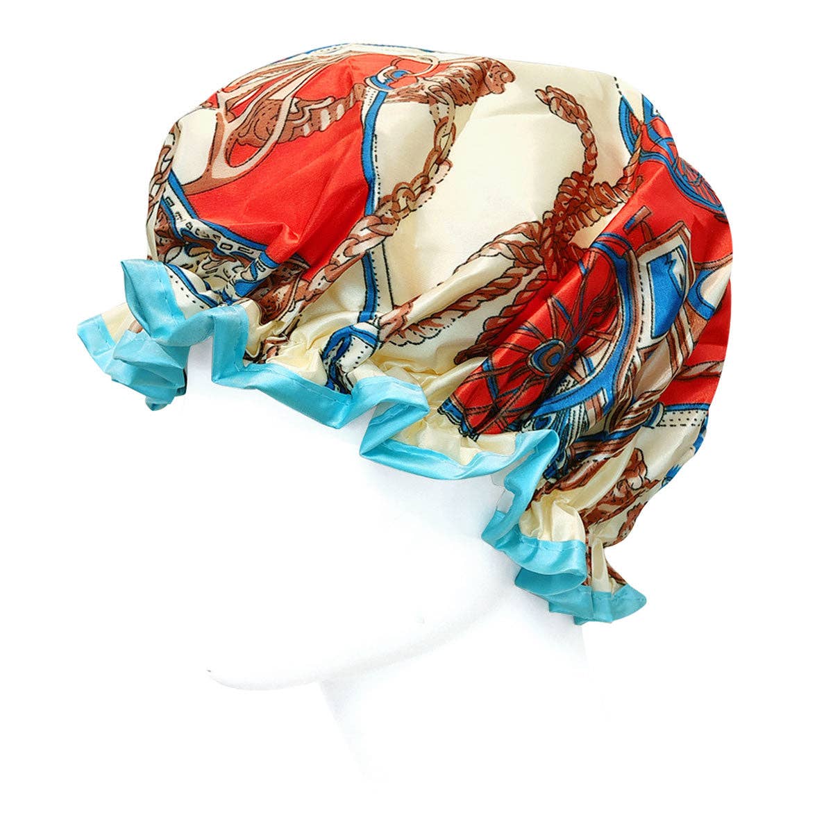 Wrapables.com - Wrapables Reusable Women's Waterproof Shower Caps: Gray Pansies