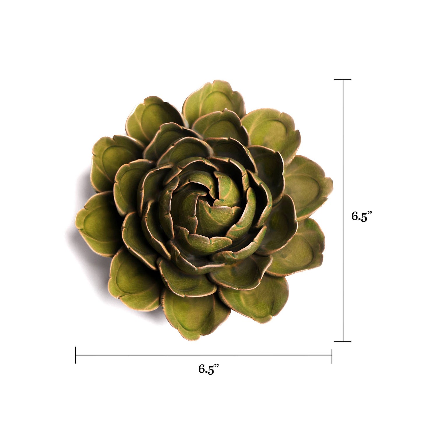 Chive - Coral 11 - Ceramic Faux Flowers: Flower Green