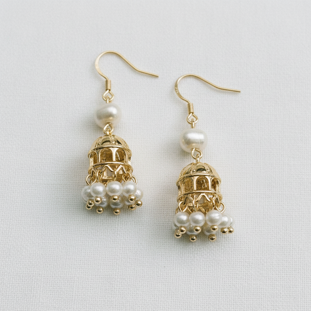 camilla dovey - Handcrafted Pearl Wind Chime Drop Earrings