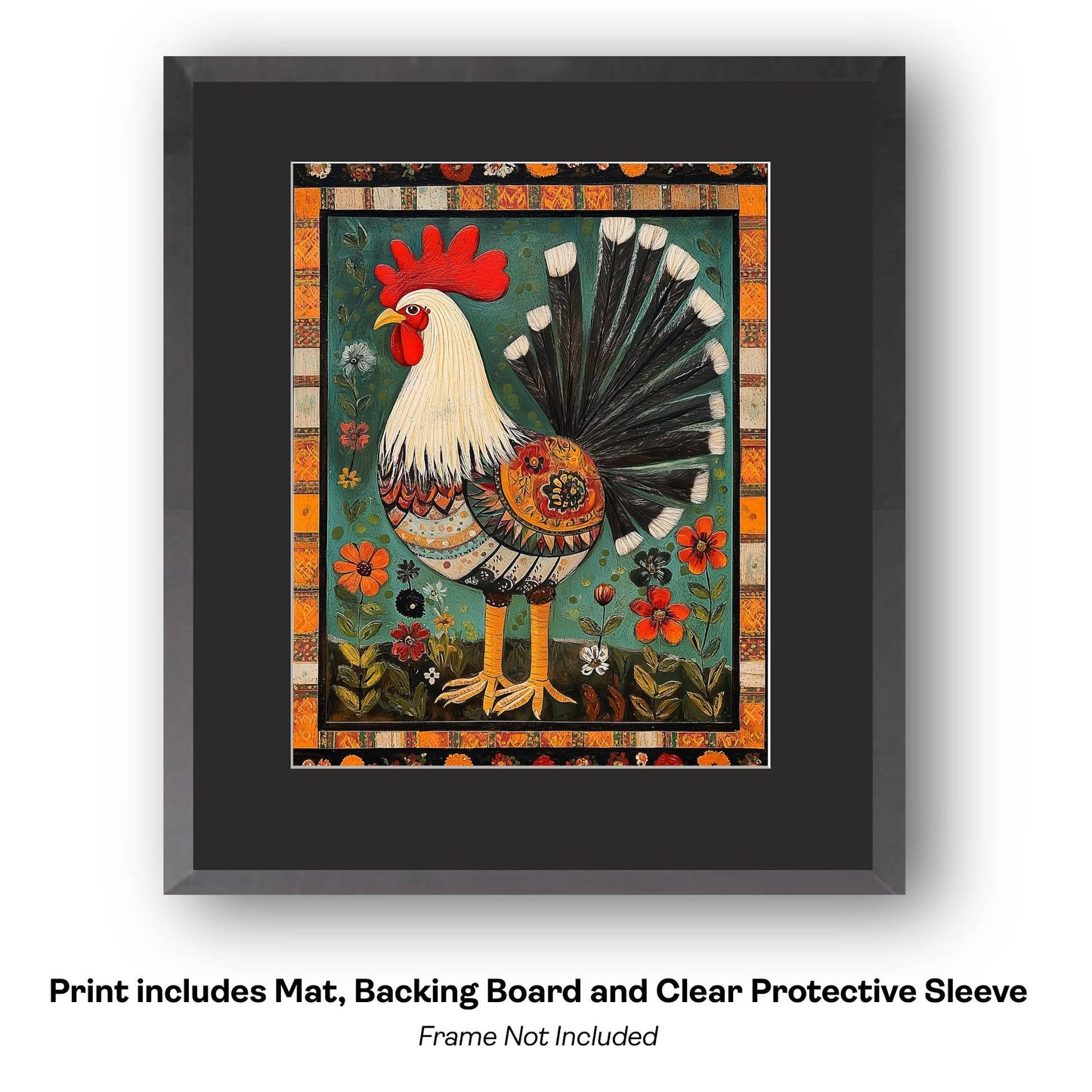 Mowbi - Folk Art Twin Fairies - Fairy Folk Art Prints – 8″x10″ Artwork in 11″x14″ Mat