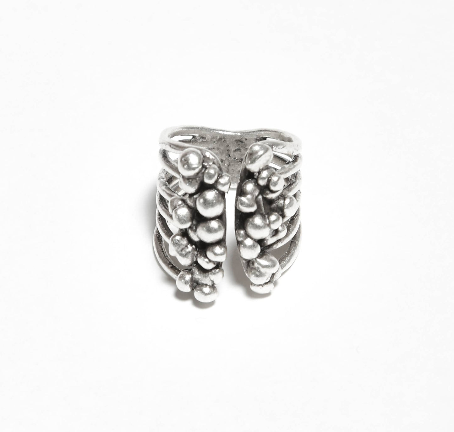 Chanour - Handmade Brass Ring In Silver Plated - 6867