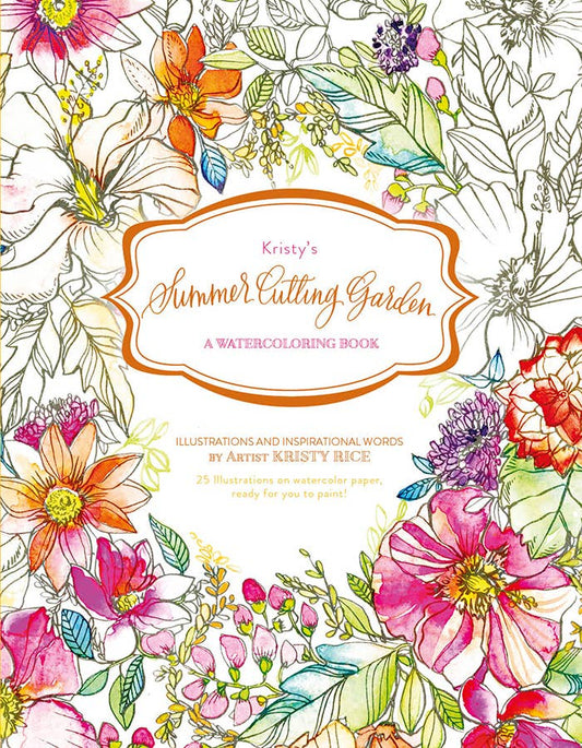 Schiffer Publishing - Kristy's Summer Cutting Garden: A Watercoloring Book