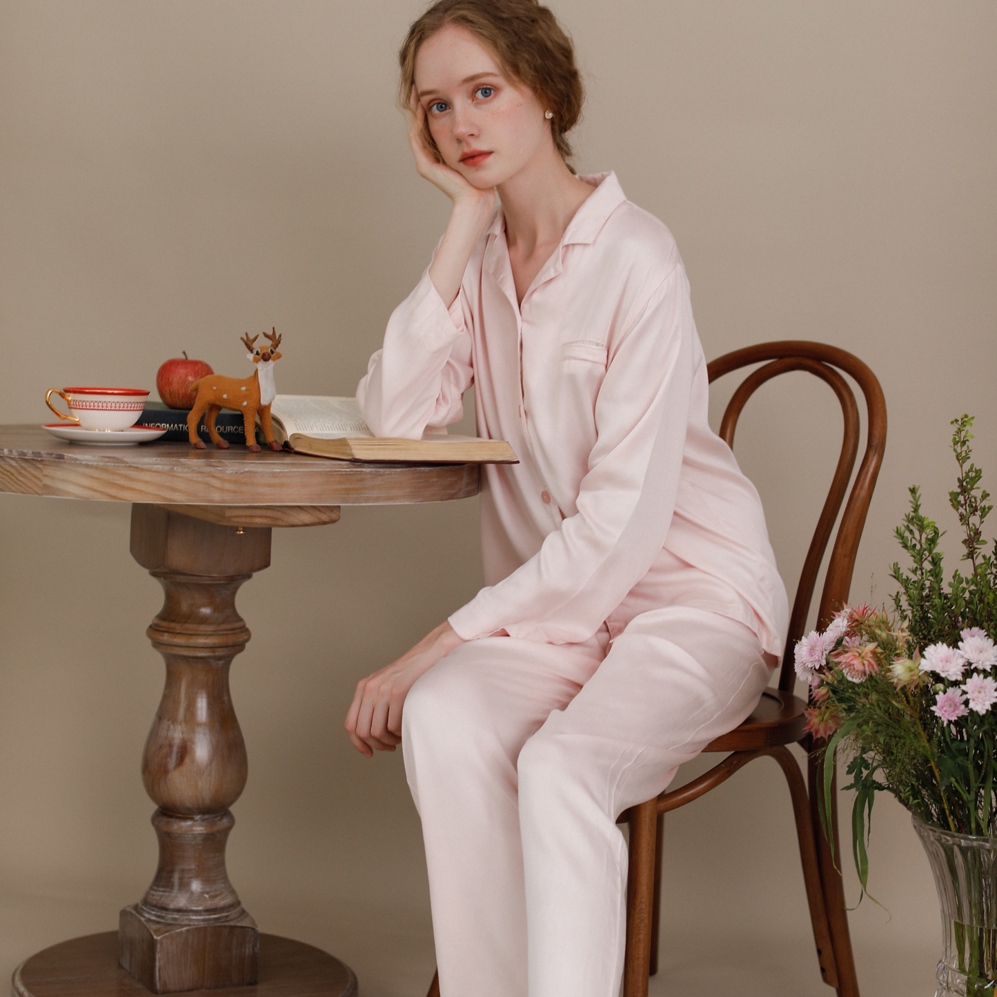 DrifWoo - Luxurious Everyday Women Pajama Set Ultimate Comfort & Style: Blush Pink / S