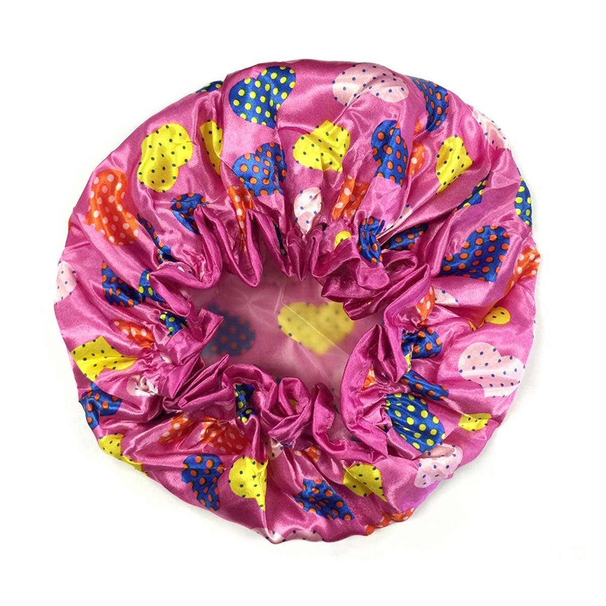 Wrapables.com - Wrapables Trendy Satin Shower Cap: Petite Hearts