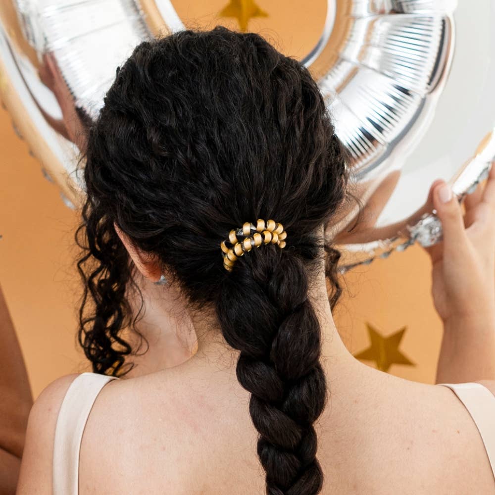 TELETIES - Spiral Hair Coils | Large | Starstruck Hair Ties