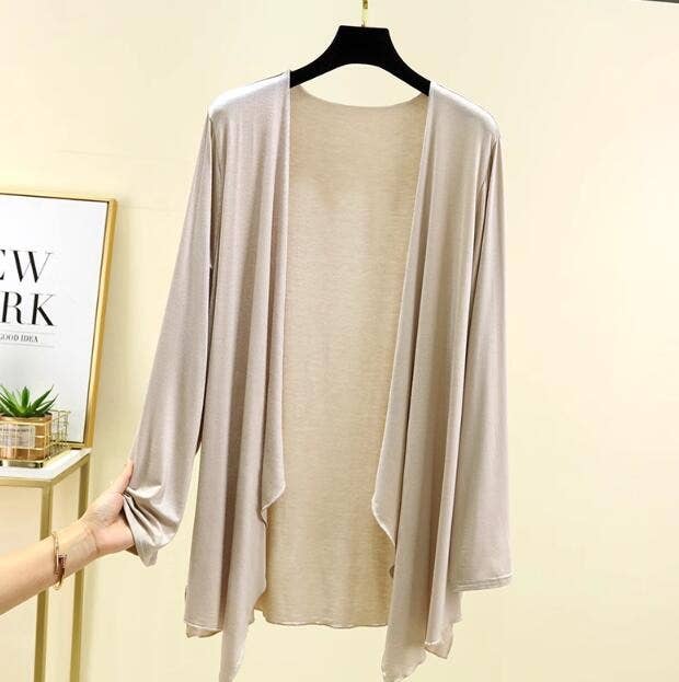 Hope & Sunshine - Modal Long Sleeve Cardigan For Women: Pink / L