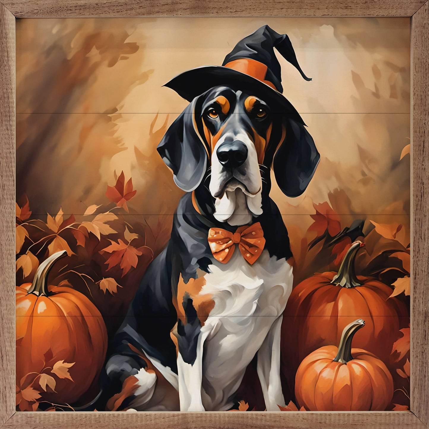 Kendrick Home - Halloween Basset Hound: 12 x 12 x 1.5