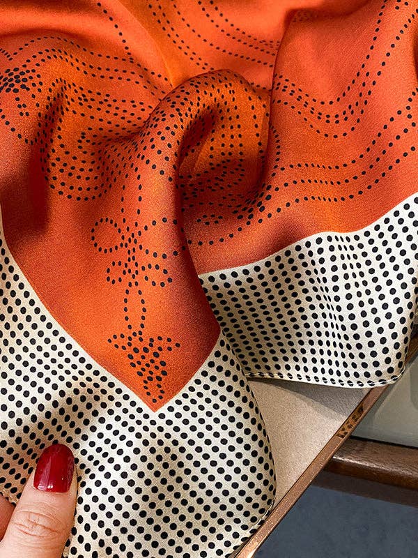 UZ Wholesale Store - Polka-Dot Leisure Fashion Scarf: ORANGE / One_size