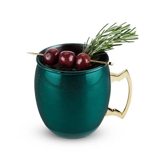 Twine - Emerald Green & Gold-Plated Stainless Steel Moscow Mule Mug