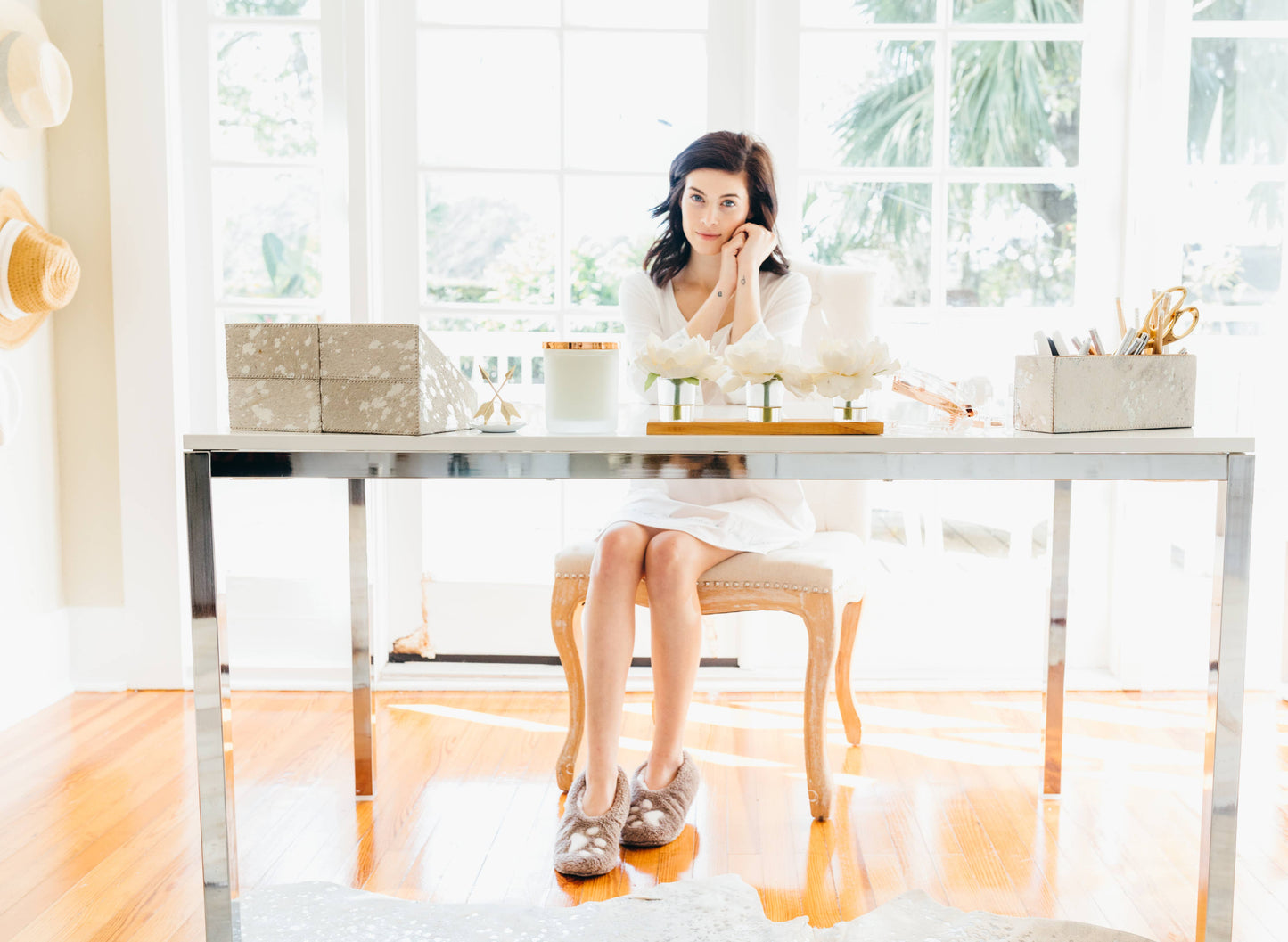 Faceplant Dreams - I Sleep With Dogs Women's Footsie Slippers: L