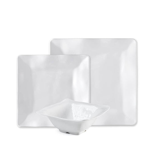 Q Squared - Ruffle Square 12pc Dinnerware Set