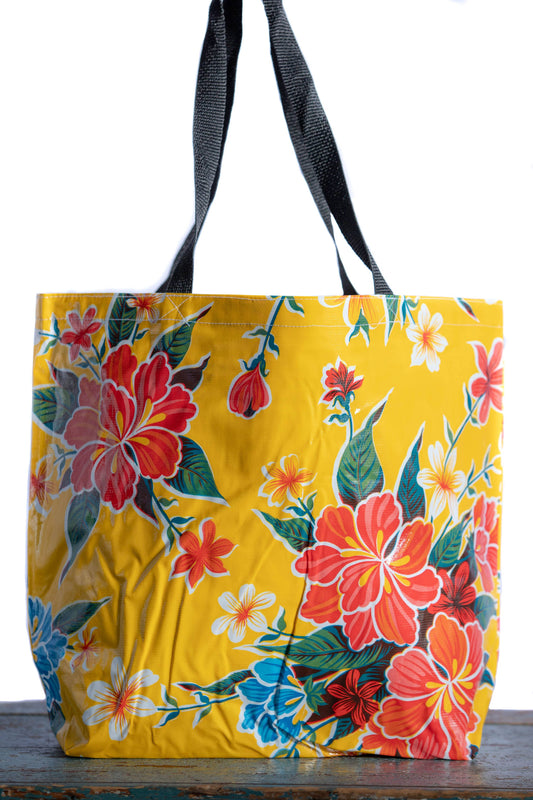 Oilcloth International - Yellow Hibiscus Tote - Large