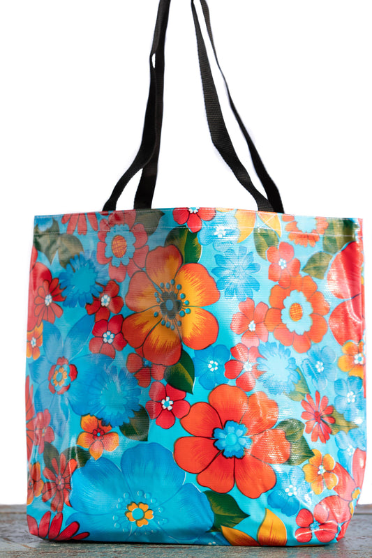 Oilcloth International - Lt. Blue London Tote - Large