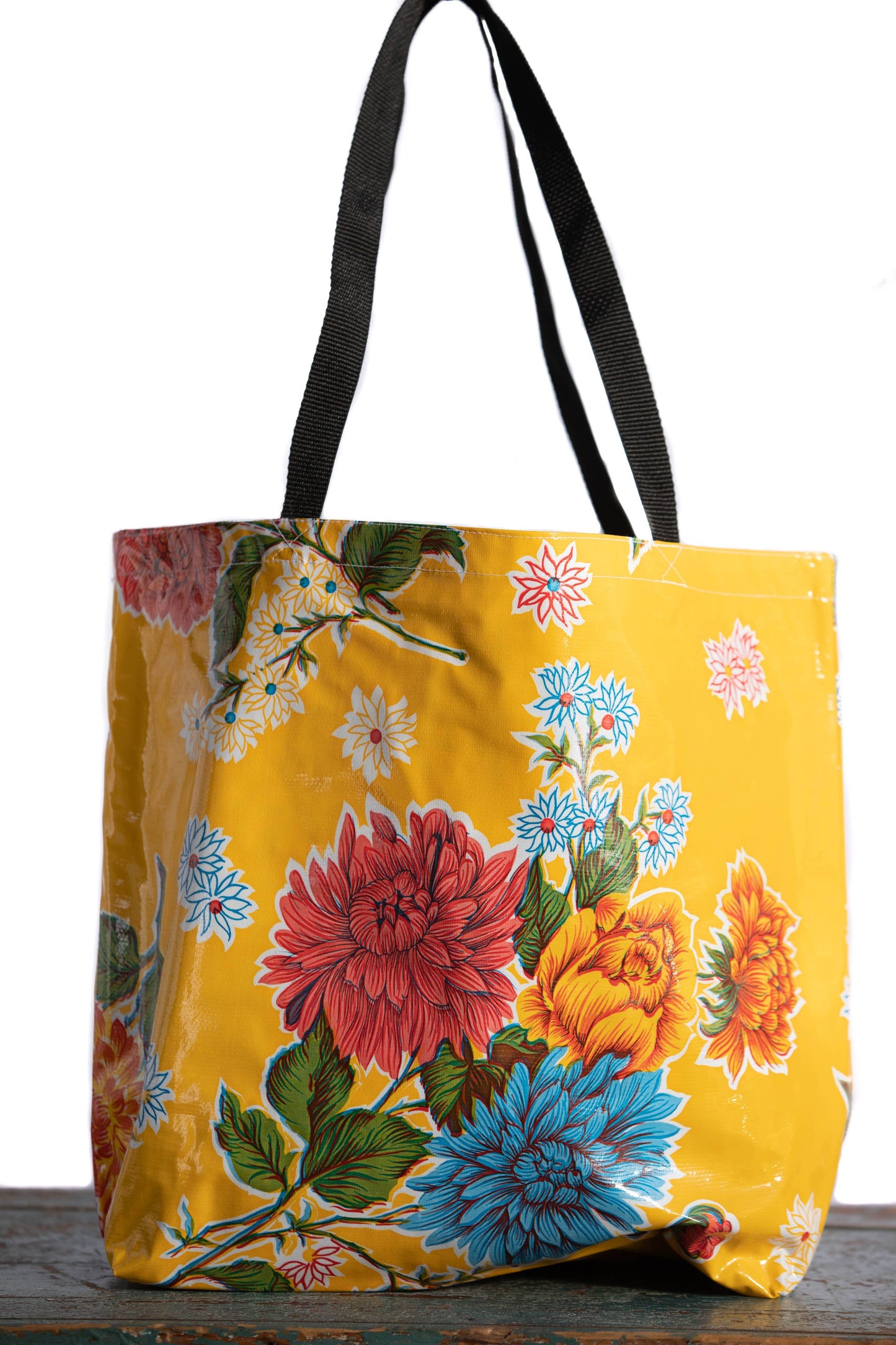 Oilcloth International - Yellow Mums Tote - Large