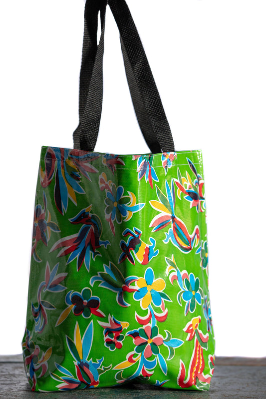 Oilcloth International - Green Aztec Tote - Medium