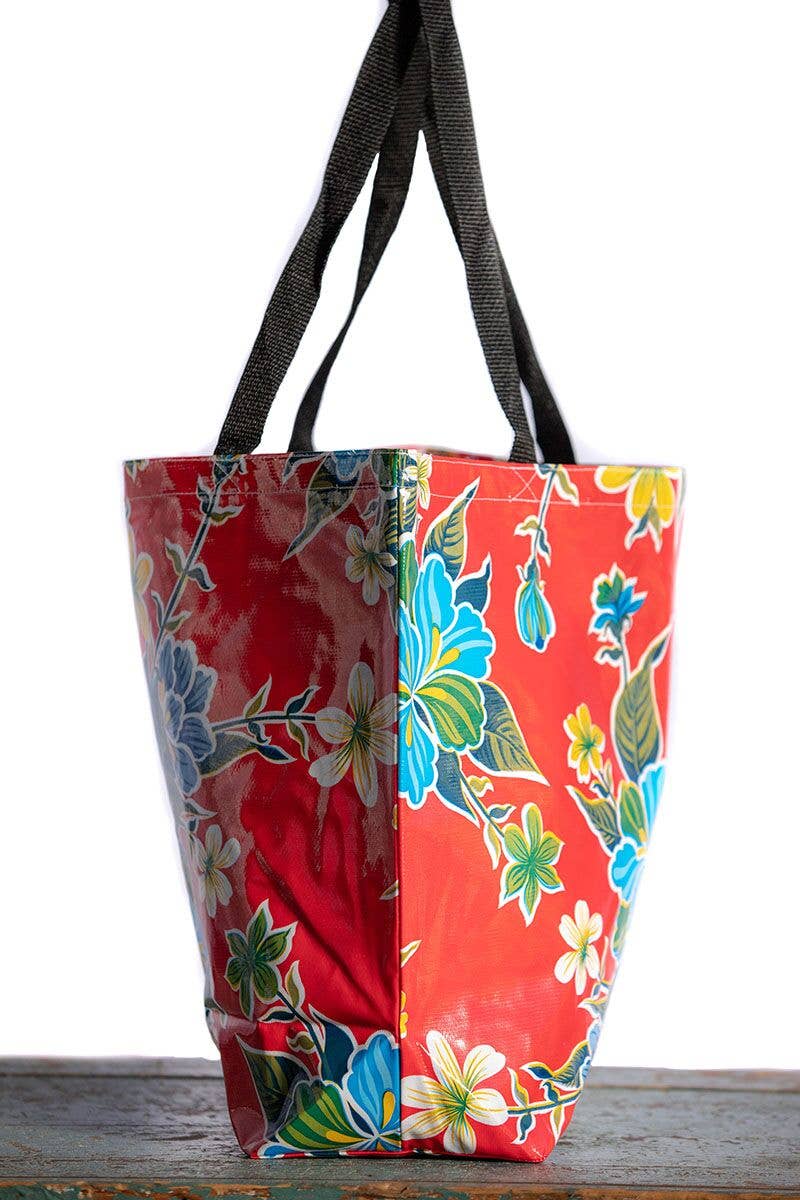 Oilcloth International - Red Hibiscus Tote - Large - Thumbnail 3