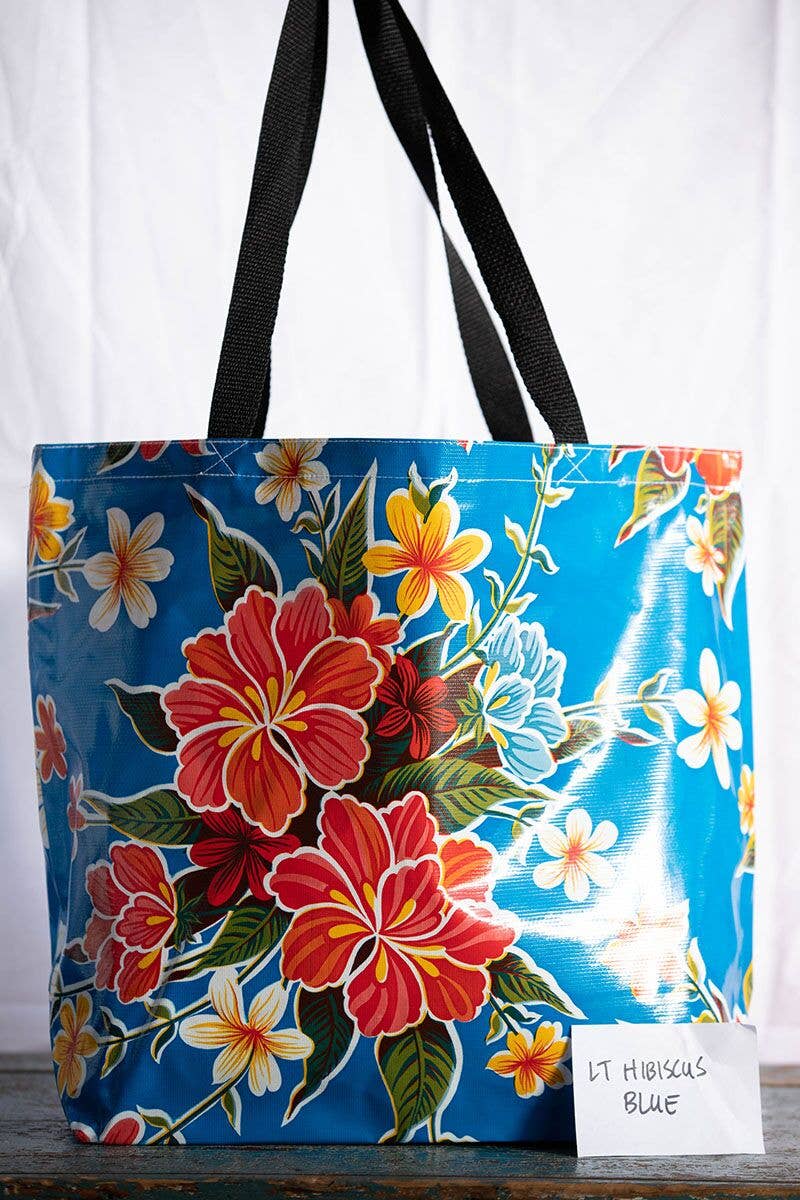 Oilcloth International - Blue Hibiscus Tote - Large - Thumbnail 2