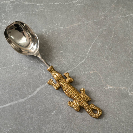 India Handicrafts Inc - Crocodile Gold Ice Scoop