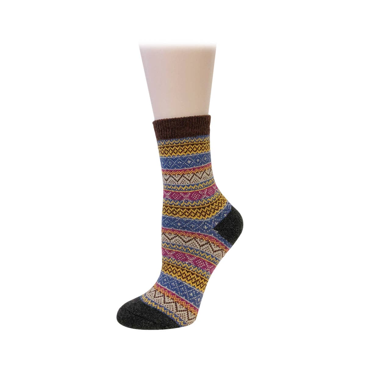 Wrapables.com - Wrapables Women's Thick Winter Warm Wool Socks (Set of 5): Boho