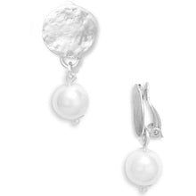 Load image into Gallery viewer, KARINE SULTAN - Coin clip with white pearl drop: Gold