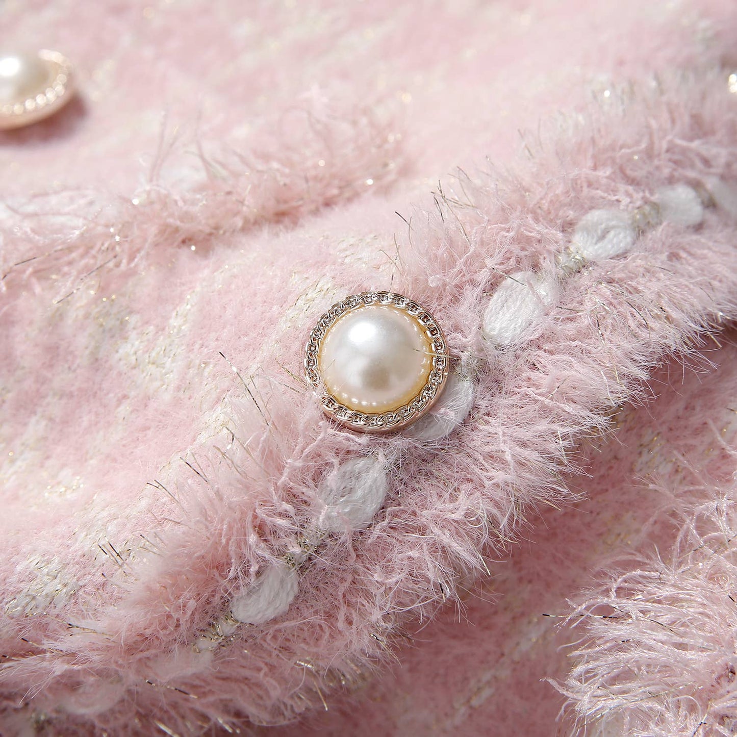 PEACH ACCESSORIES - SD187 Tweed soft cardigan: Black